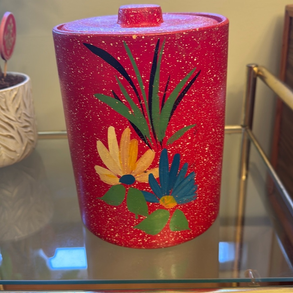 Vintage stoneware canister